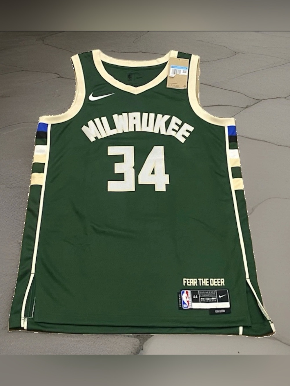 Nike Bucks Giannis NBA Icon Edition Swingman Basket Ball Jersey
